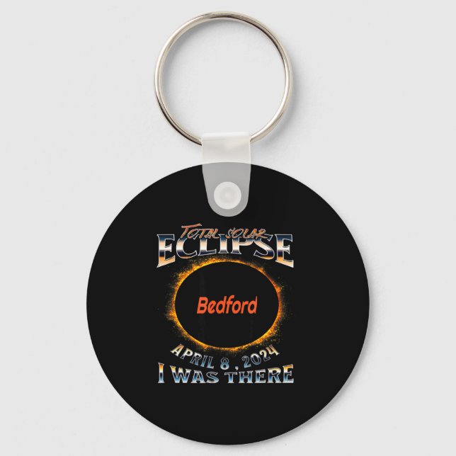 I Funny Solar Eclipse Bedford Indiana There Key Ring (Front)