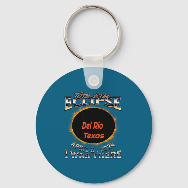 I Funny Solar Eclipse Del Rio Texas Key Ring (Front)