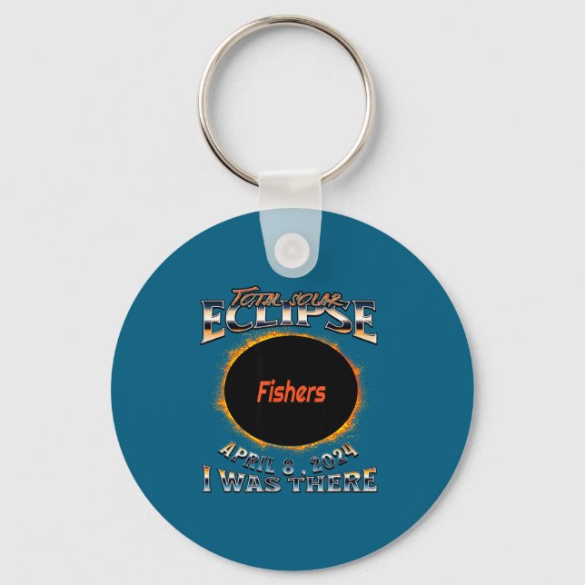 I Funny Solar Eclipse Fishers Indiana There Key Ring (Front)