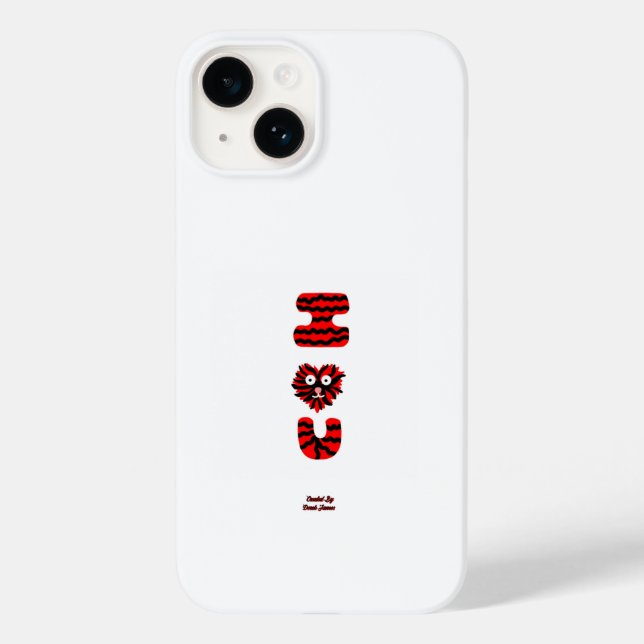 I Fuzzy U Apple iPhone 14 Case (Back)