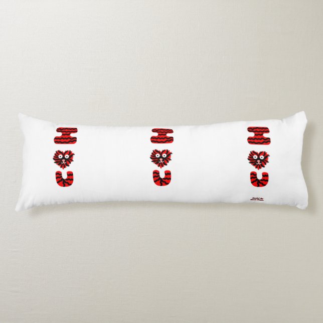 I Fuzzy U Body Pillow (Front)