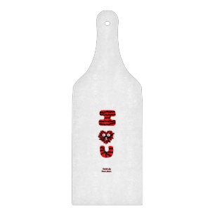I Fuzzy U Glass Cutting Board Paddle