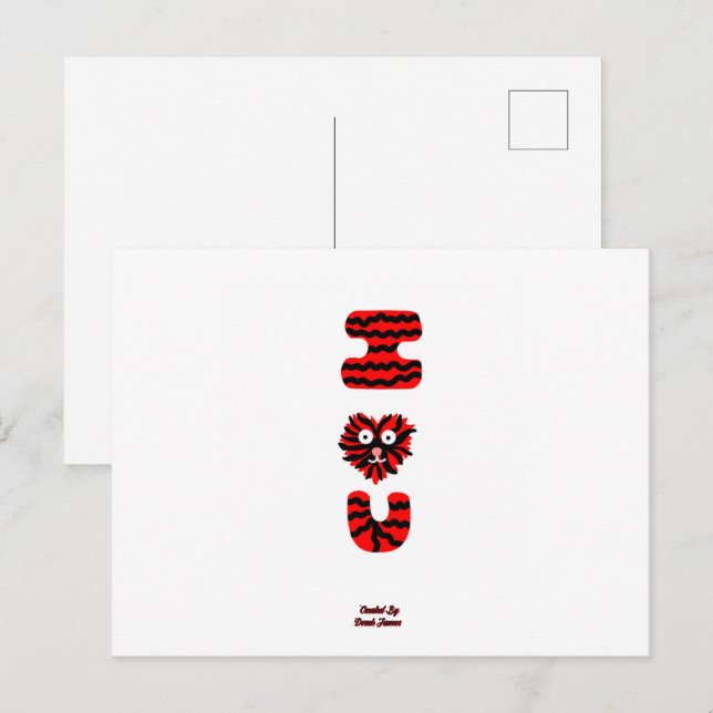 I Fuzzy U Postcard (Front/Back)