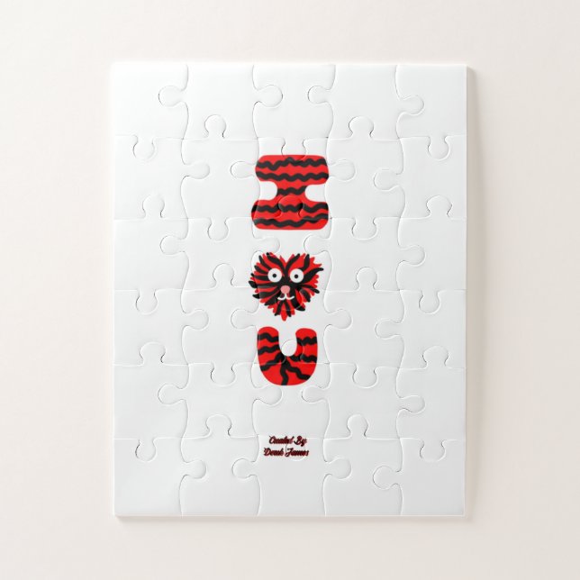 I Fuzzy U Puzzle (27.94 cm x 35.56 cm) (Vertical)