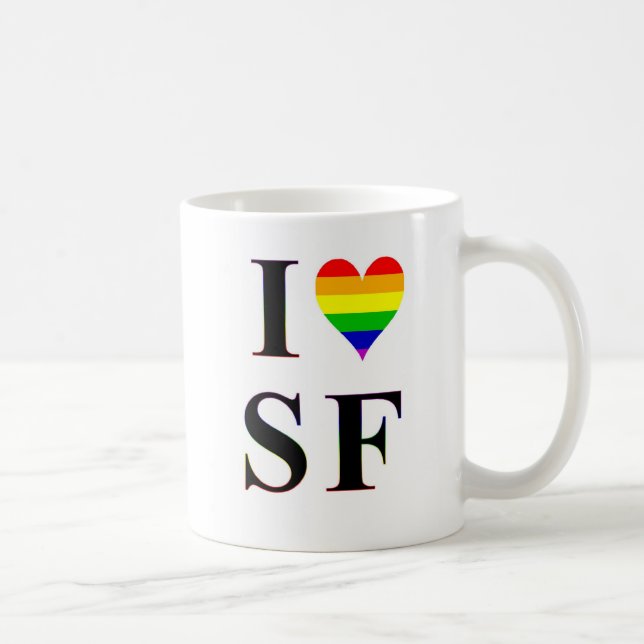 I Gay Heart San Francisco Coffee Mug (Right)