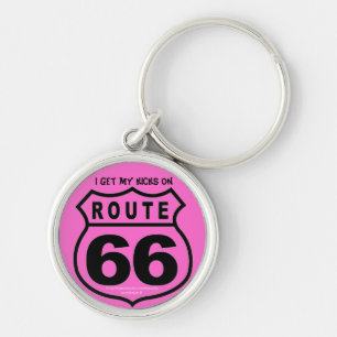 "I get my kicks on Rt 66" Key Ring