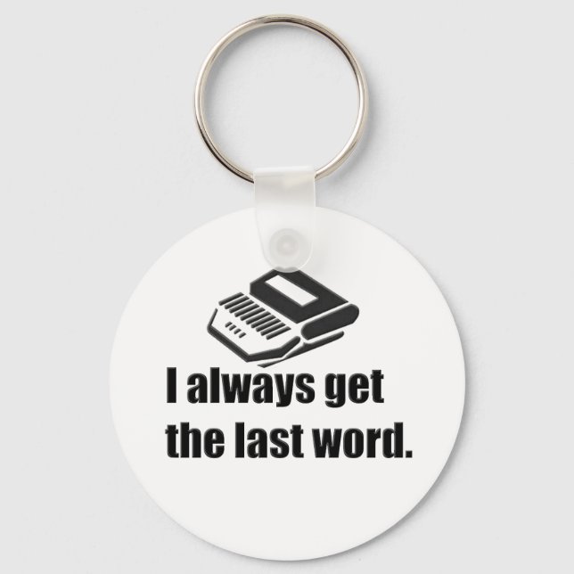I get the last word steno key ring (Front)