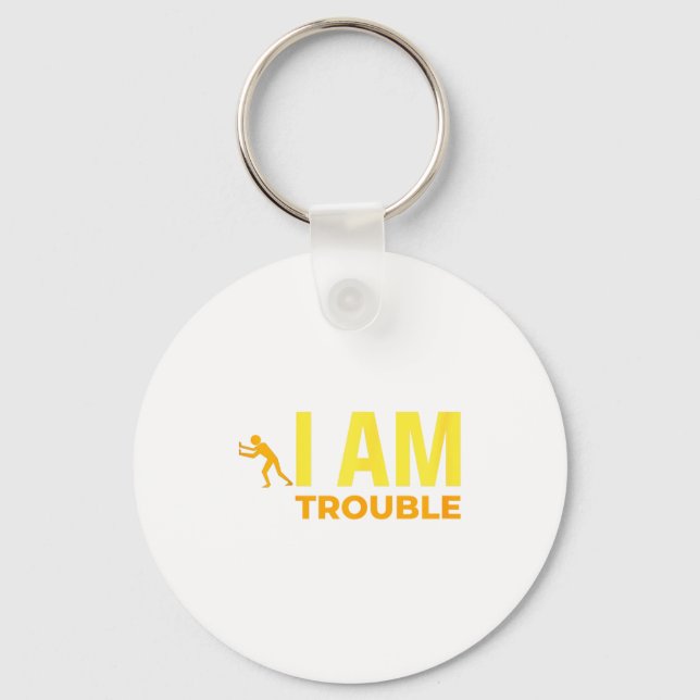 I Get Us Into Out Of Trouble Set Matching Couples  Key Ring (Front)