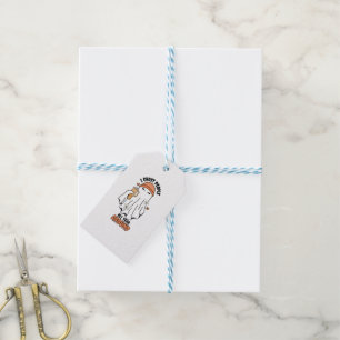 I ghost People all year around Funny Ghost Orange Gift Tags