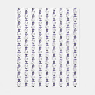 I ghost People all year around Funny Ghost Purple Fleece Blanket