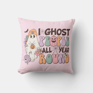 I Ghost People Halloween Cushion