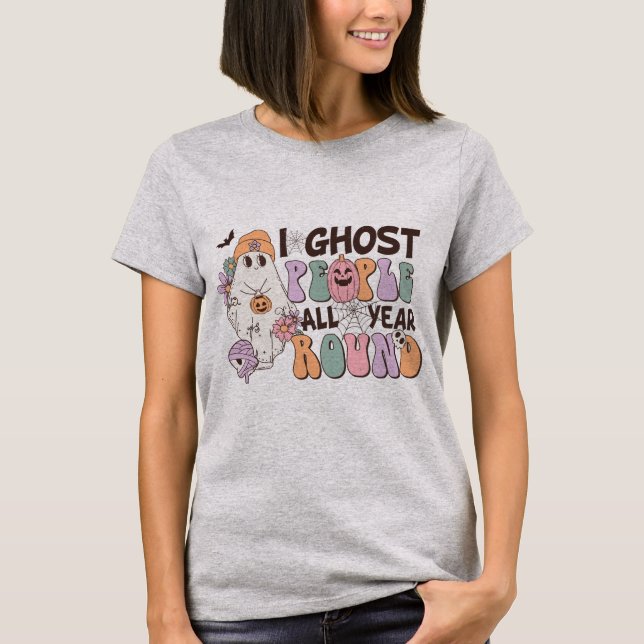 I Ghost People Halloween T-Shirt (Front)