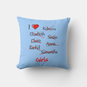 'I ♥ Girls' Cushion