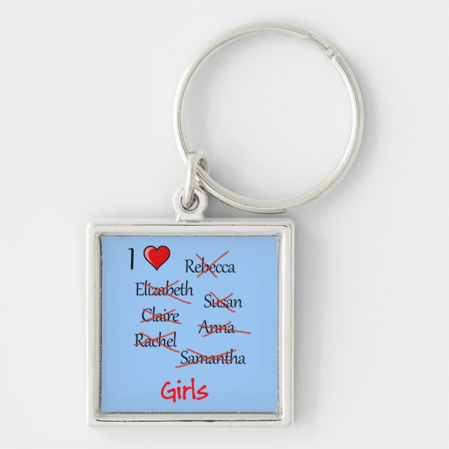 'I ♥ Girls' Key Ring (Front)