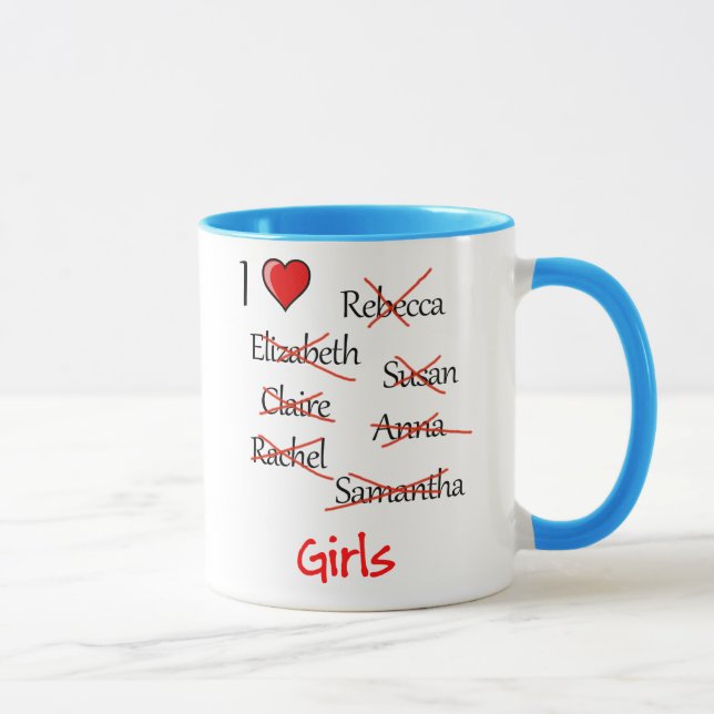 'I ♥ Girls' Mug (Right)