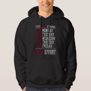 I Give 100 At School Always Work Math Subject Teac Hoodie