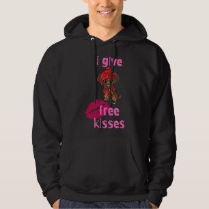 I Give Free Kisses Chocolate Lab Labrador Retrieve Hoodie