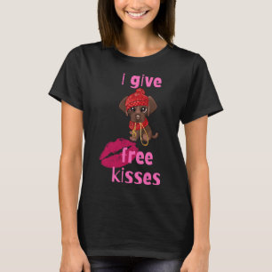 I Give Free Kisses Chocolate Lab Labrador Retrieve T-Shirt
