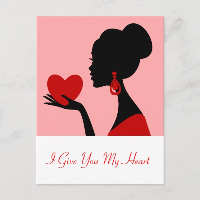 I Give You My Heart Valentine's Day Postcard (Front)