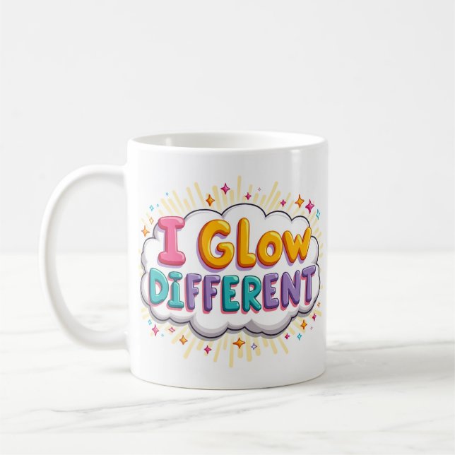 I Glow Different Bright Affirmation Mug (Left)