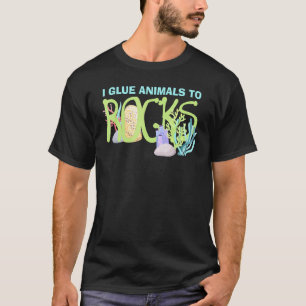 I Glue Animals To Rocks Aquarium Aquarist Fish Fsh T-Shirt