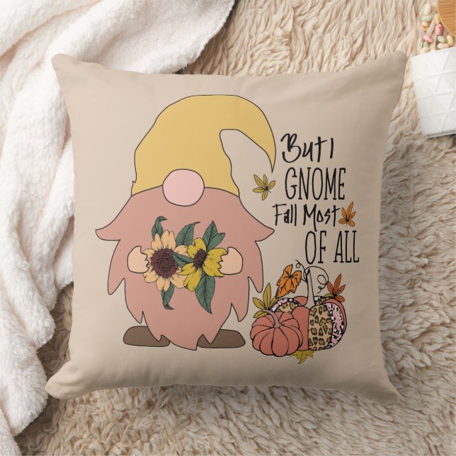 I Gnome Fall Most of All Comical Cushion (Blanket)
