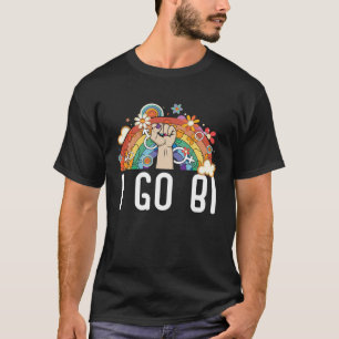 I Go Bi Bisexual Rainbow Pride March Bisexuality L T-Shirt
