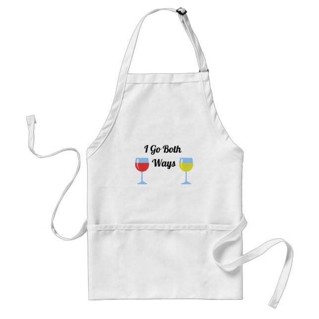 I GO Both Ways Wine Funny Standard Apron (Front)