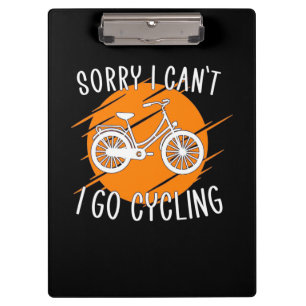 I Go Cycling Clipboard