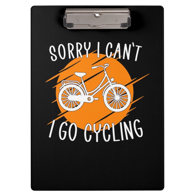 I Go Cycling Clipboard (Front)