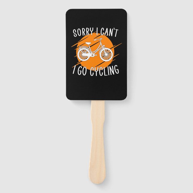 I Go Cycling Hand Fan (Front)