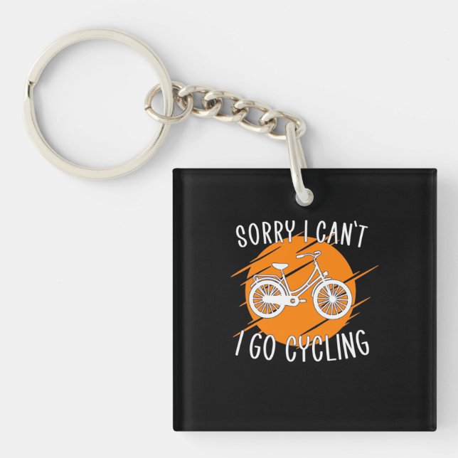 I Go Cycling Key Ring (Front)