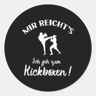 I Go To Kickboxing - Kick-boxer Kickboxing Classic Round Sticker