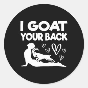 I Goat Your Ck Funny Goat Yoga Exercise Funny Yoga Classic Round Sticker