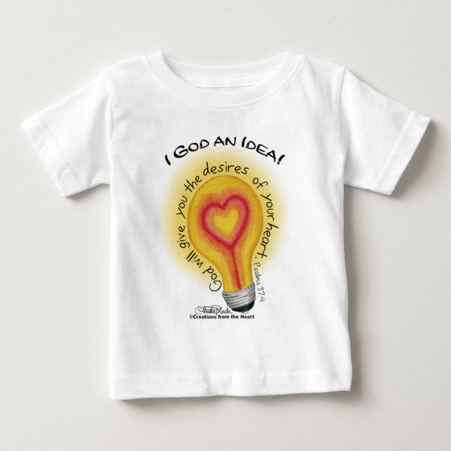 I God an Idea Lightbulb Baby T-Shirt (Front)