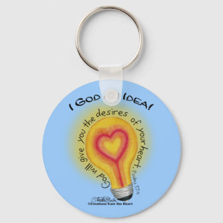 I God an Idea Lightbulb Key Ring