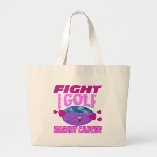I Golf > Fight Breast Cancer Large Tote Bag