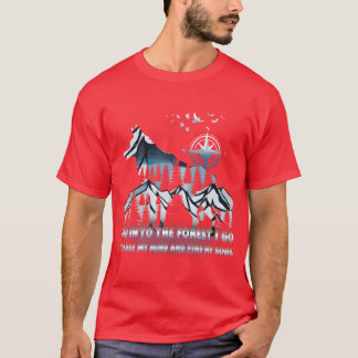 I Goo Lose My Mind And Find My Soul Camping Wolf f T-Shirt