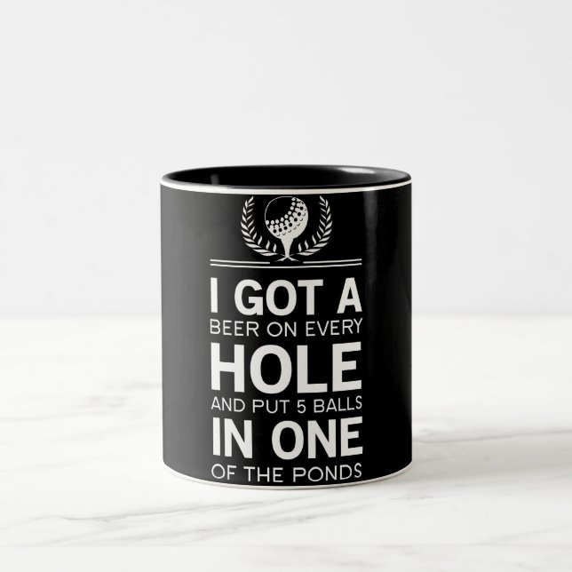 I Got A Hole In One Two-Tone Coffee Mug (Center)