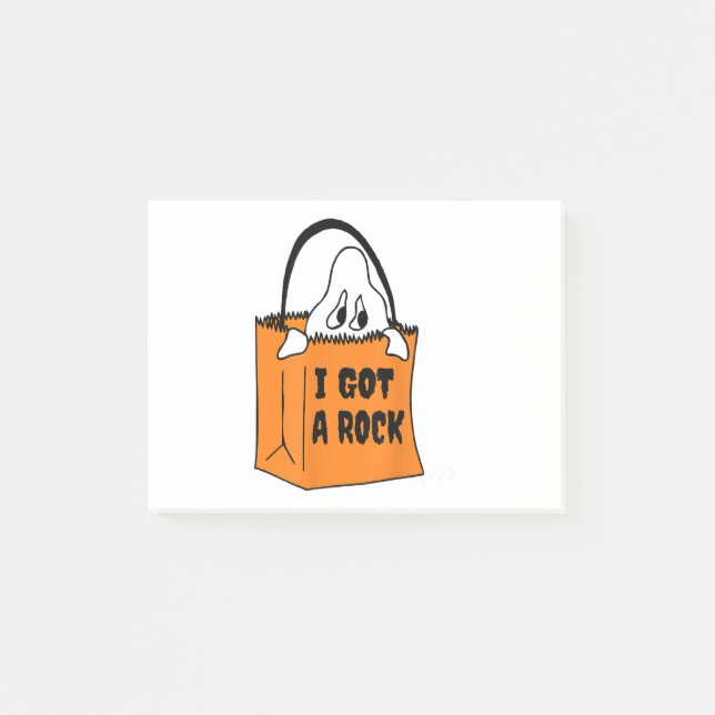 I Got a Rock Funny Tee Halloween Ghost Costume Post-it Notes (Front)
