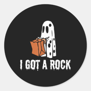 I Got A Rock Halloween Classic Round Sticker