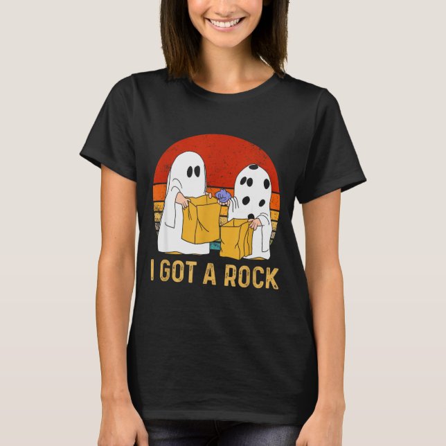 I Got A Rock Shirt Halloween Trick Or Treat Ghost  (Front)