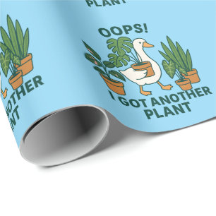 I Got Another Plant Cute Silly Goose Plant Lover Wrapping Paper