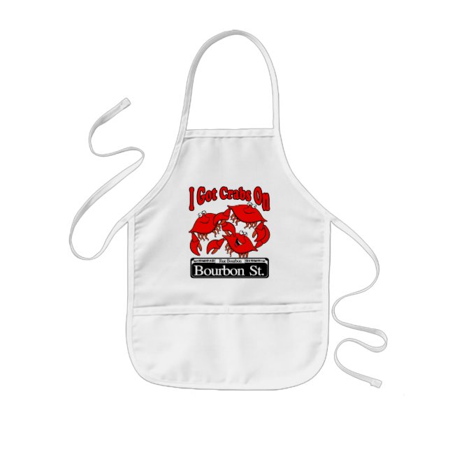 I Got Crabs On Bourbon St. Kids Apron (Front)