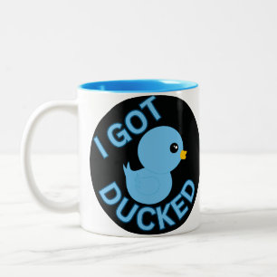 I got ducked blue mug