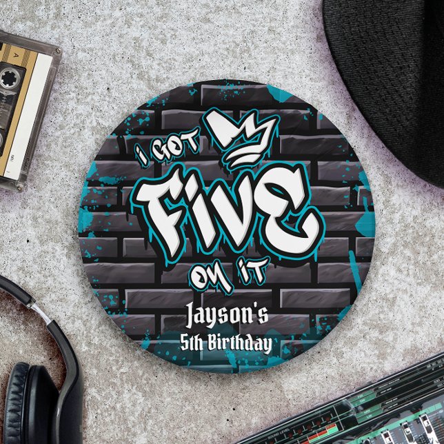 I got Five on it - Boy 5th Birthday Paper Plate (I got Five on it - Boy 5th Birthday Paper Plate)