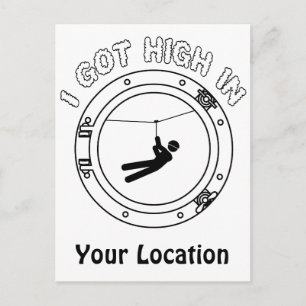 I Got High - Zipline Postcard