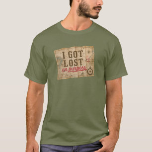 I Got Lost on Purpose Vintage Map T-Shirt