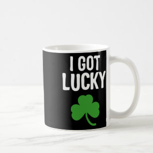 I Got Lucky Dad St Patricks Day Pregnancy Announce Coffee Mug