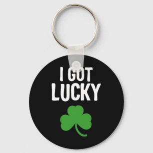 I Got Lucky Dad St Patricks Day Pregnancy Announce Key Ring